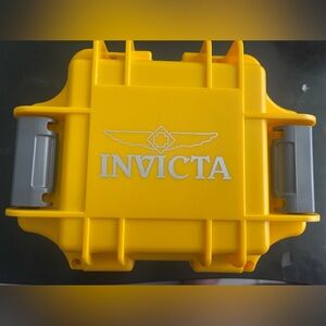 invicta Watch Heavy Duty Plastic Yellow  Case Foam Protection 1 Slot CASE ONLY